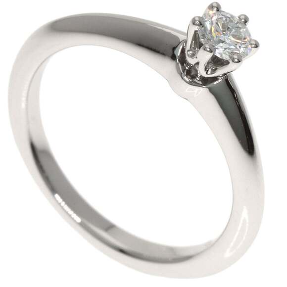 Tiffany & Co. Solitaire Diamond Ring Platinum PT950 Women's.